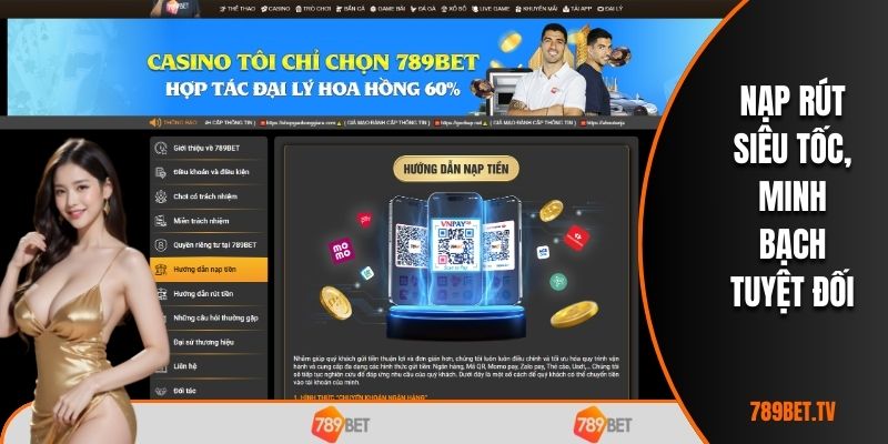 Nạp rút siêu tốc, minh bạch tuyệt đối